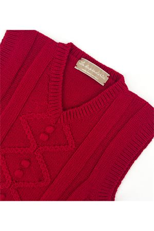 Gilet in maglia rosso scuro LA STUPENDERIA KIDS | WJGL42826.